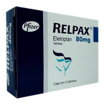Buy RELPAX ELETRIPTAN HIDROBROMIDE 80 MG 2 TABS RELPAX ELETRIPTAN HIDROBROMIDE 80 MG 2 TABS