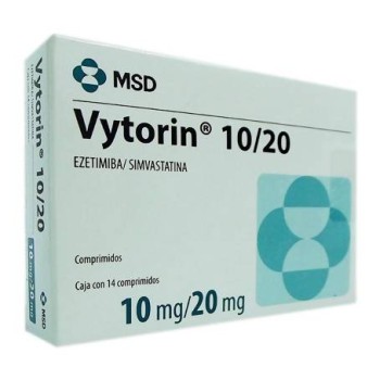 VYTORIN EZETIMIBE SIMVASTATIN 10/20 MG 14 TABS
