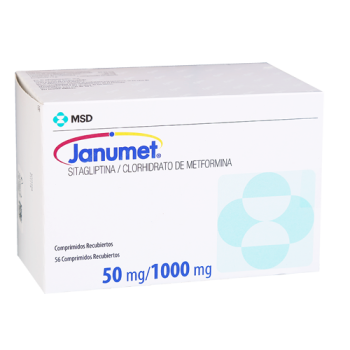 JANUMET SITALIPTIN & METFORMIN 50/1000 MG 56 TABS