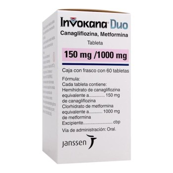 INVOKANA DUO CANAGLIFLOZINA METFORMIN 60 TABS / 150 MG /1000 MG