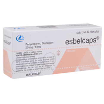ESBELCAPS FENPROPOREX AND DIAZEPAM 20 /6 MG 30 CAPS
