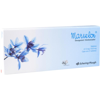 MARVELON DESOGESTREL ETHINYL ESTRADIOL 0.15 MG /0.30 mg 21 TABS