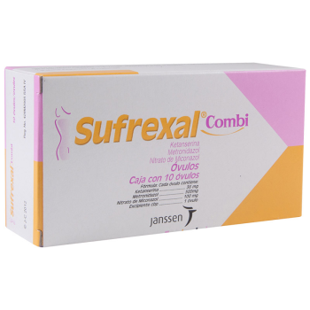 SUFREXAL COMBI KETANSERINE METRONIDAZOLE MICONAZOLENITROTRE 56MG  / 500MG / 100MG 10 OVULES
