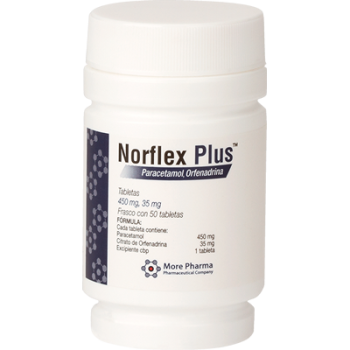 NORFLEX PLUS ORPHENADRINE 450MG / 35MG / 50 TABS