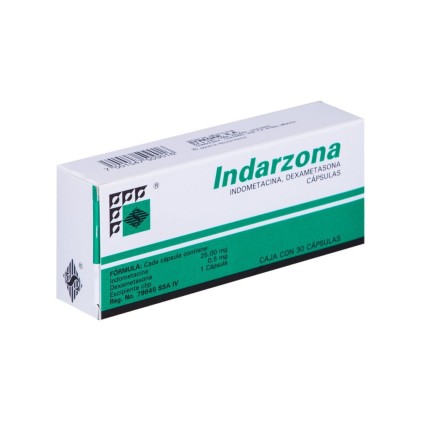 INDARZONA INDOMETACIN DEXAMETAZONA 25/0.5 MG 30 CAPS