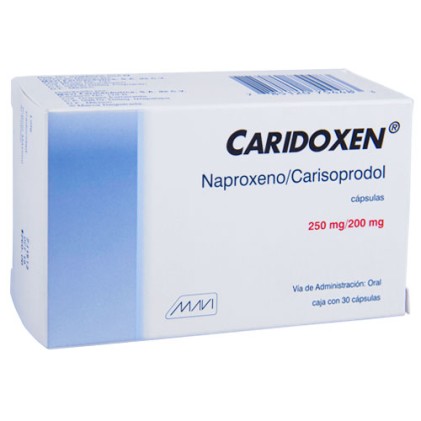 CARIDOXEN NAPROXEN CARISOPRODOL 250/200 MG 30 CAPS