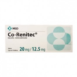 Co-RENITEC ENALAPRIL HYDROCHLOROTHIAZIDE 20/12.5 MG 16 TABS