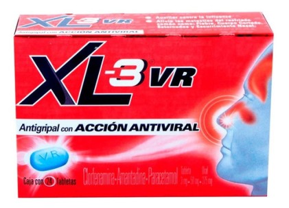 XL3 VR AMANTADINE/ CLORPHENAMINE / PARACETAMOL/ 50MG /3MG/300 MG/ 24 TABS