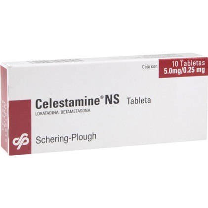 CELESTAMINE NS LORATADINE BETAMETHASONE 5.0 MG/ 0.25MG / 10 TABS