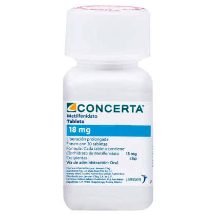 CONCERTA METHYLPHENIDATE 18 MG 30 TABS