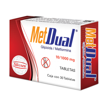 METDUAL METFORMINE GLIPIZIDE 1000 MG /10 MG 30 TABS