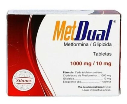 METDUAL METFORMINE GLIPIZIDE 1000 MG /10 MG 30 TABS