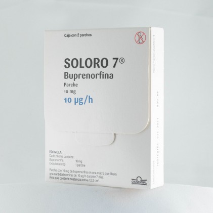 SOLORO 7 BUPRENORPHINE 10 MG 2 PATCHES