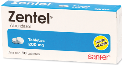 ZENTEL ALBENDAZOL  200 MG 10 TABS